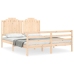 Estructura de cama con cabecero madera maciza 160x200 cm