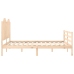 Estructura de cama con cabecero madera maciza 160x200 cm