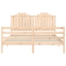 Estructura de cama con cabecero madera maciza 160x200 cm