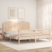 Estructura de cama de matrimonio con cabecero madera maciza