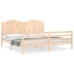 Estructura de cama con cabecero madera maciza 200x200 cm
