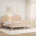 Estructura de cama con cabecero madera maciza 200x200 cm