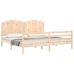 Estructura de cama con cabecero madera maciza 200x200 cm