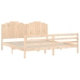 Estructura de cama con cabecero madera maciza 200x200 cm