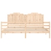 Estructura de cama con cabecero madera maciza 200x200 cm