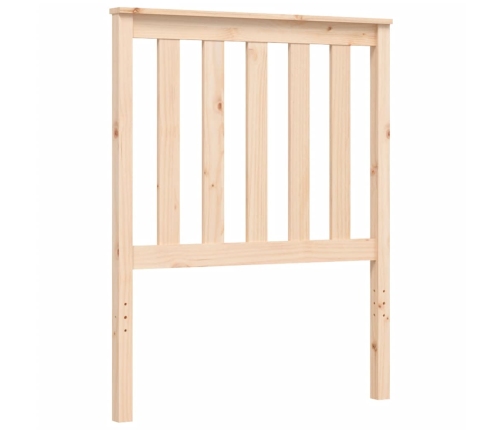 Estructura de cama individual con cabecero madera maciza