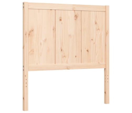 Estructura de cama individual con cabecero madera maciza