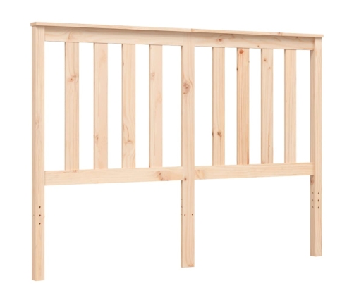 Estructura de cama con cabecero madera maciza 140x190 cm