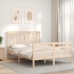 Estructura de cama con cabecero madera maciza 120x200 cm