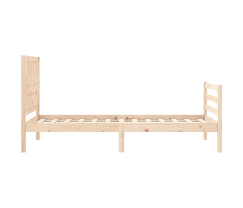 Estructura de cama con cabecero madera maciza