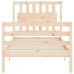 Estructura de cama con cabecero madera maciza