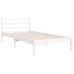 Estructura de cama con cabecero madera maciza blanco 90x200 cm