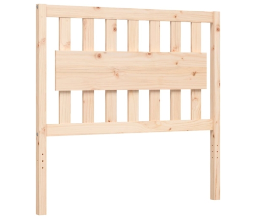 Estructura de cama con cabecero madera maciza 100x200 cm