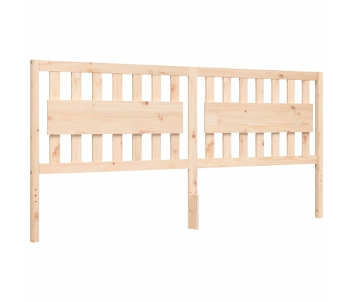 Estructura de cama con cabecero madera maciza 200x200 cm