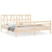 Estructura de cama con cabecero madera maciza 200x200 cm