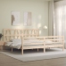 Estructura de cama con cabecero madera maciza 200x200 cm