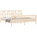 Estructura de cama con cabecero madera maciza 200x200 cm