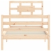 Estructura de cama individual con cabecero madera maciza