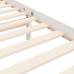 Estructura de cama con cabecero madera maciza blanco