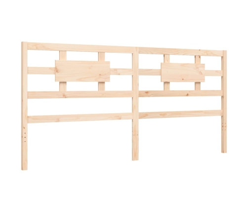 Estructura de cama de matrimonio con cabecero madera maciza