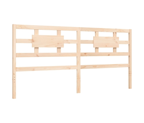 Estructura de cama con cabecero madera maciza 200x200 cm