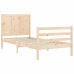 Estructura de cama individual con cabecero madera maciza