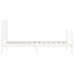 Estructura de cama individual con cabecero madera maciza blanco