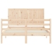 Estructura de cama con cabecero madera maciza 140x190 cm