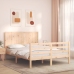 Estructura de cama con cabecero madera maciza 120x200 cm