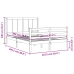 Estructura de cama con cabecero madera maciza 120x200 cm