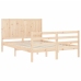 Estructura de cama con cabecero madera maciza 120x200 cm