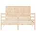 Estructura de cama con cabecero madera maciza 120x200 cm