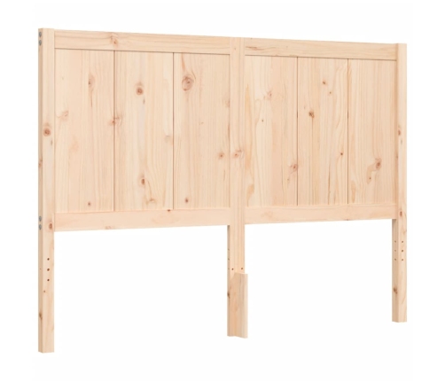 Estructura de cama con cabecero madera maciza 120x200 cm