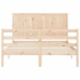 Estructura de cama con cabecero madera maciza 140x200 cm