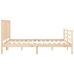 Estructura de cama con cabecero madera maciza 160x200 cm