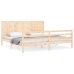 Estructura de cama con cabecero madera maciza 200x200 cm