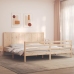 Estructura de cama con cabecero madera maciza 200x200 cm
