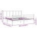 Estructura de cama con cabecero madera maciza 200x200 cm