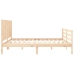 Estructura de cama con cabecero madera maciza 200x200 cm