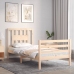 Estructura de cama con cabecero madera maciza