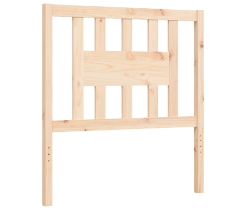 Estructura de cama con cabecero madera maciza