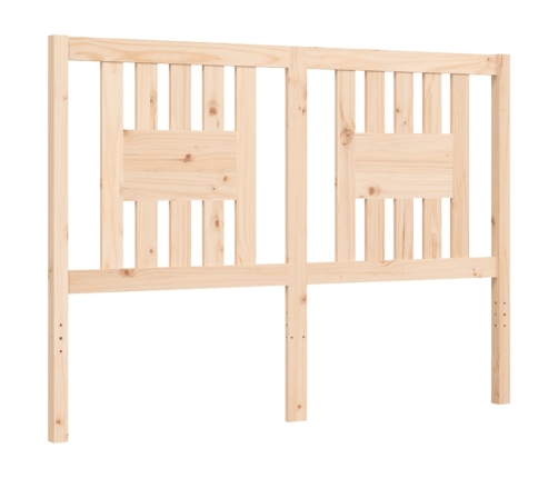 Estructura de cama de matrimonio con cabecero madera maciza