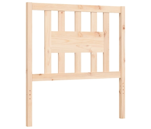 Estructura de cama con cabecero madera maciza 90x200 cm