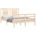 Estructura de cama con cabecero madera maciza 140x200 cm