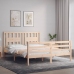 Estructura de cama con cabecero madera maciza 160x200 cm