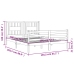 Estructura de cama con cabecero madera maciza 160x200 cm