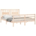 Estructura de cama con cabecero madera maciza 160x200 cm