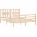 Estructura de cama con cabecero madera maciza 160x200 cm