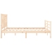Estructura de cama con cabecero madera maciza 160x200 cm