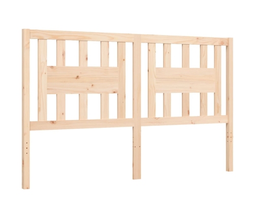 Estructura de cama con cabecero madera maciza 160x200 cm